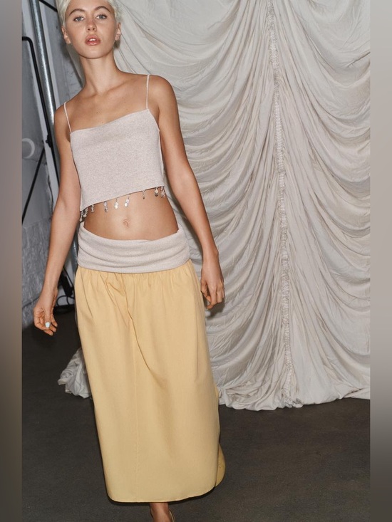 Zara Dresses & Skirts - NWT Zara Contrast Fajin Skirt Also known as the Contrast Cummerbund(convertible)